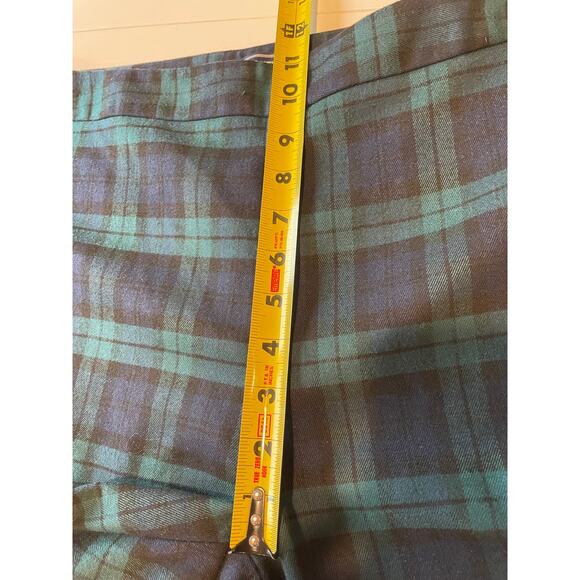 Lands’ End Tartan Plaid Pants Blackwatch Slim Leg Mid Rise Sz 12T Preppy Classic - Picture 8 of 9